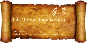 Göllner Konstantin névjegykártya